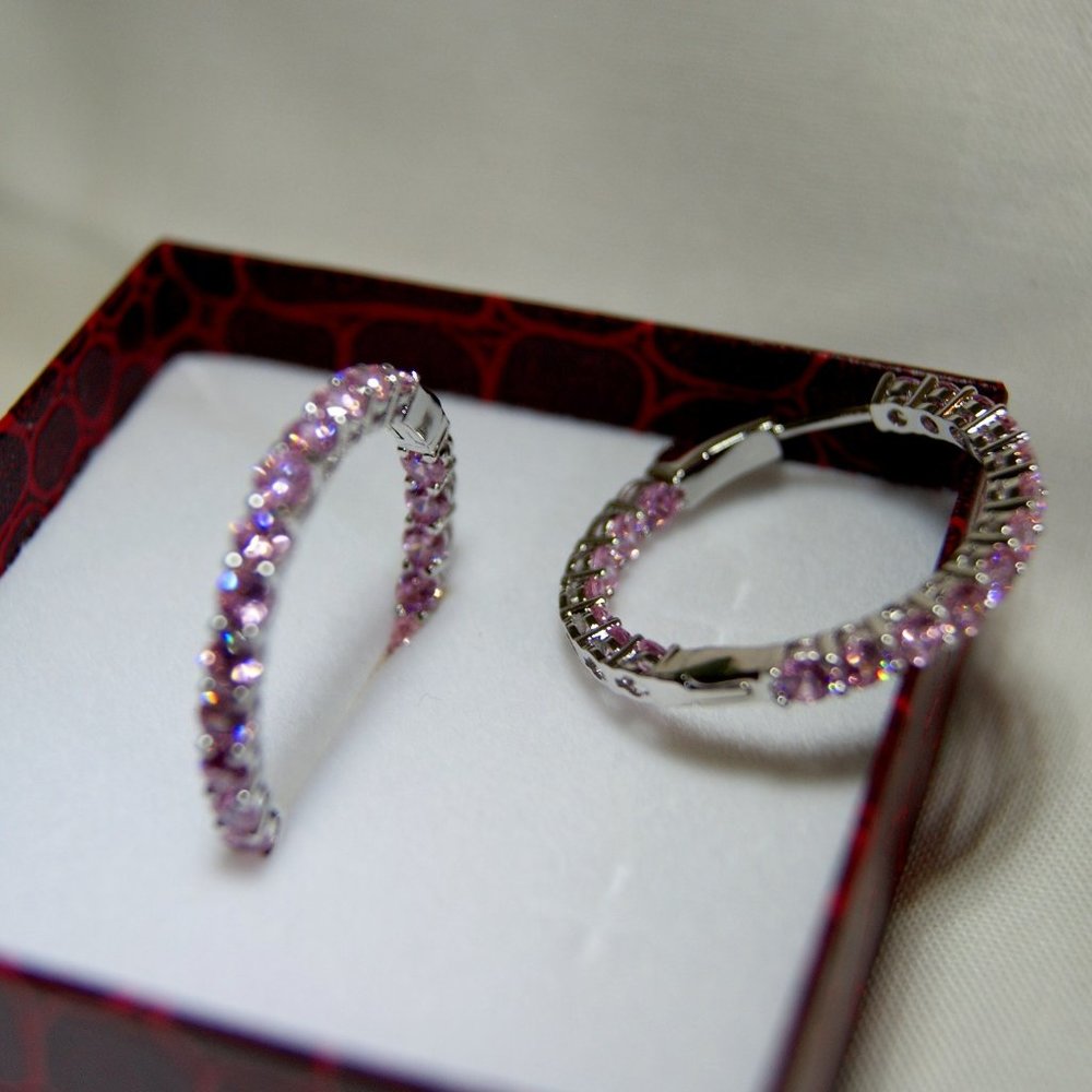 New Pink  earrings Hoop